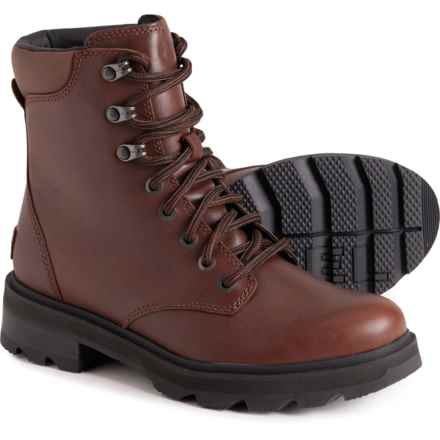Sorel Lennox Boots - Waterproof, Leather (For Women) in Tobacco, Black