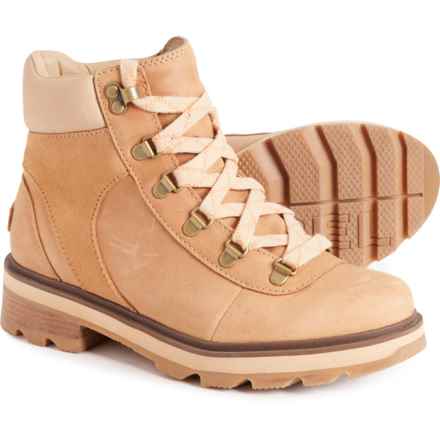 Sorel Lennox Hiker STKD Boots - Waterproof, Leather (For Women) in Tawny Buff, Gum 2