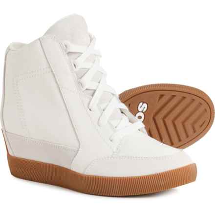 Sorel Out N About Wedge Shoes - Waterproof, Leather (For Women) in Sea Salt/ Gum 2