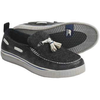 Sorel Sentry Tassel Shoes - Felt, Slip-Ons (For Men) in Black/Oyster Grey