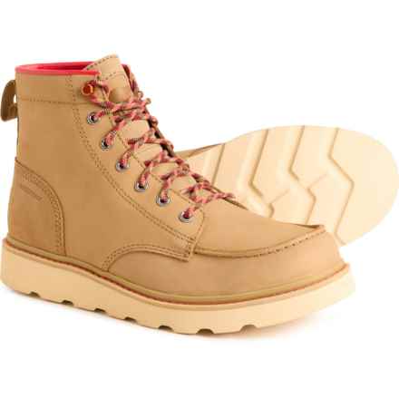 Sorel Slabtown 62’ Moc Toe Boots - Waterproof, Leather (For Men) in Caribou Buff/Caribou Beige