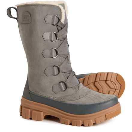 Sorel Tivoli V Tall Boots - Waterproof, Insulated, Leather (For Women) in Quarry/Grill