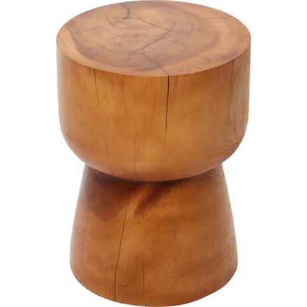 Source & Co. Made in Indonesia Suar Wood Side Table in Natural