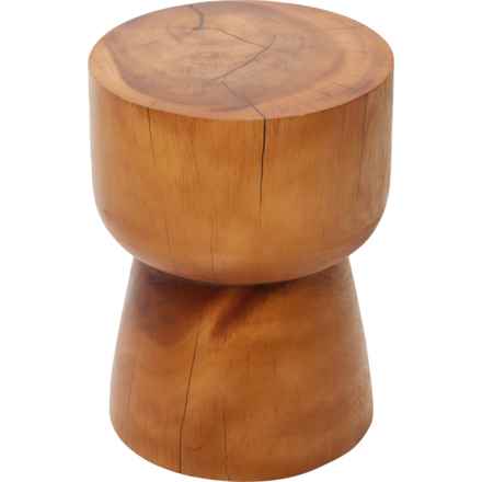 source and co. Made in Indonesia Suar Wood Side Table in Natural