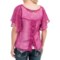 9996F_2 Southern Thread Chiffon Shirt - Short Sleeve (For Women)