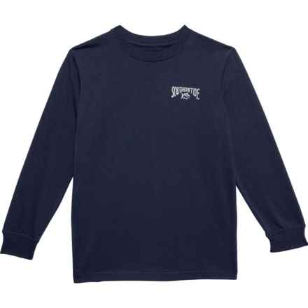 Southern Tide Big Boys Chillin at the Cabin T-Shirt - Long Sleeve in True Navy