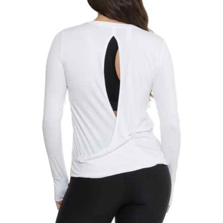 Butter Soft Wrap Back T-Shirt - Long Sleeve in White