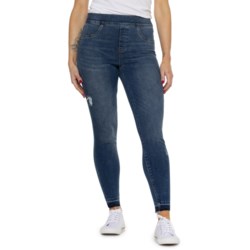 Spanx Distressed Skinny Jeans in Medium Wash