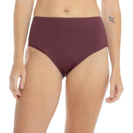 Pique Shaping Cheeky Bikini Bottoms - High Rise in Mulberry