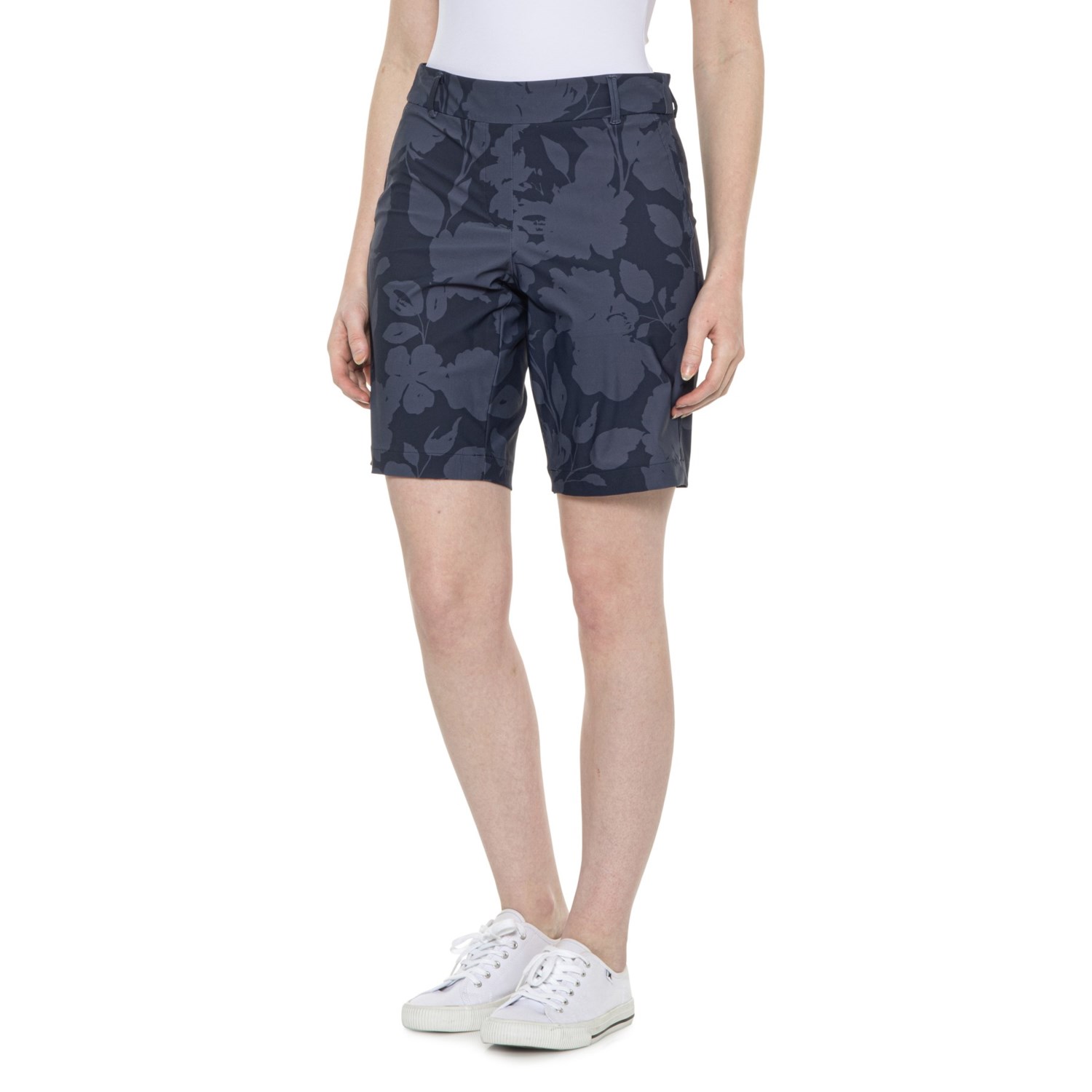 Spanx Women’s Sunshine Shorts 10” Inseam Sunkissed Navy Blue Pull On Size M  NWT