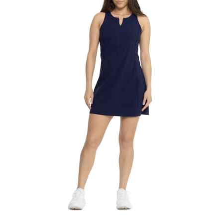 The Get Moving Zip-Front Dress - Sleeveless in Lapis Blue