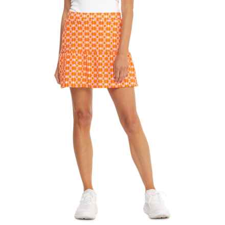 Spartina 449 Jersey Flounce Skort in Geo Pink Orange