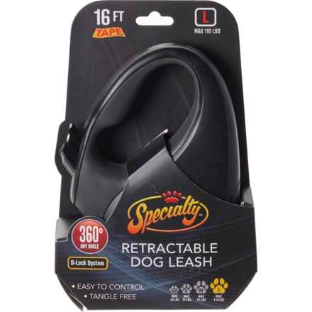 Speciality Retractable Dog Leash - 16’ in Black