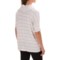 270NT_2 Specially made Cowl Neck Striped Shirt - Stretch Rayon, Short Sleeve (For Women)