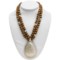 8601F_4 Specially made Double-Row Beaded Pendant Necklace