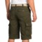 9532F_2 Specially made Flat Front Cargo Shorts with Webbed Belt - 6-Pocket (For Men)