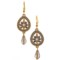 9233W_2 Specially made Floral Bead Medallion Earrings