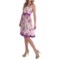 8869Y_3 Specially made Floral Chiffon Dress - Sleeveless (For Women)