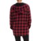 107CU_2 Specially made Fully Lined Plaid Flannel Hoodie - Button Front (For Women)