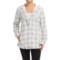 107CU_3 Specially made Fully Lined Plaid Flannel Hoodie - Button Front (For Women)