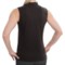 8869R_2 Specially made Mock Neck Stretch Cotton Knit Shirt - Sleeveless (For Women)