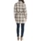 9811X_2 Specially made Virgin Wool Plaid Shirt Jacket - Belted (For Women)