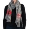 9773Y_2 Specially made Wool Border Print Scarf (For Women)
