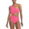Speedo Asymmetrical Cut-Out One-Piece Swimsuit in Fandango Pink