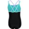 4PGXT_2 Speedo Big Girls CrissCross One-Piece Swimsuit - UPF 50+