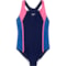 Speedo Big Girls Spliced Racerback One-Piece Swimsuit - UPF 50+ in Multi