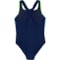 8DUJY_2 Speedo Big Girls Spliced Racerback One-Piece Swimsuit - UPF 50+