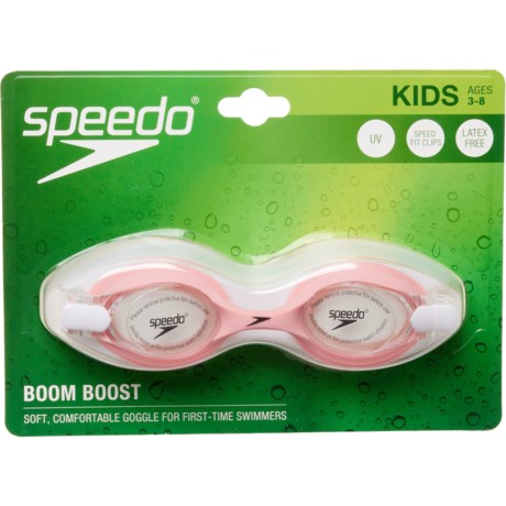 Speedo Boom Boost Swim Goggles (For Boys and Girls) in Pink