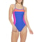 Speedo Color-Block Propel Back One-Piece Swimsuit - UPF 50+ in Cobalt Pop