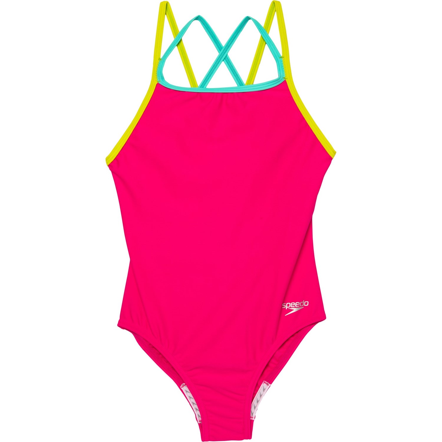 Speedo Criss Cross One Piece Swimsuit For Big Girls Save 48