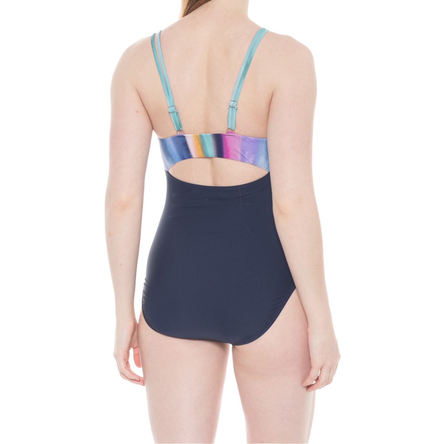 Chlorine Resistant Double Strap One Piece Swimsuit