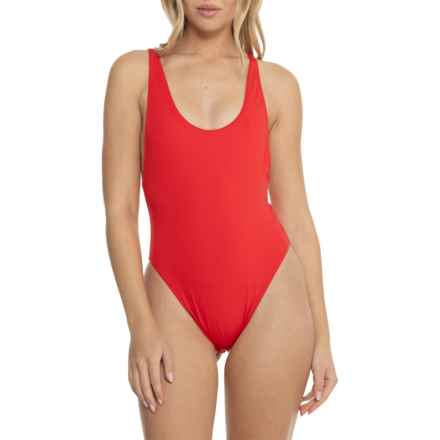 Speedo Gen Solid One-Piece Swimsuit in Watermelon