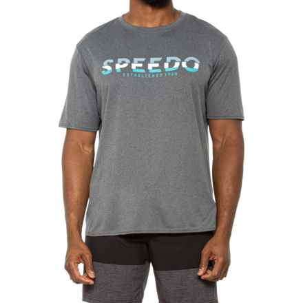 Speedo Graphic Swim T-Shirt - UPF 50+, Short Sleeve in Anthracite
