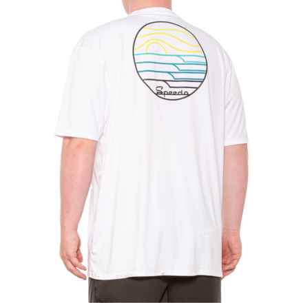 Speedo Graphic Swim T-Shirt - UPF 50+, Short Sleeve in White