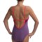 9096N_2 Speedo Heathered Clip-Back Swimsuit (For Women)
