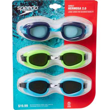 Speedo Hermosa 2.0 Swim Goggles - 3-Pack (For Men and Women) in Multi