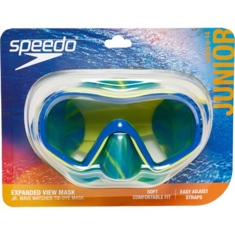 Speedo Junior Wave Watcher Swim Mask (For Boys and Girls) in Blue