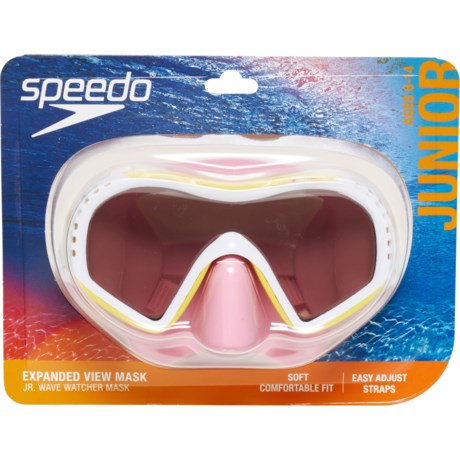 Speedo Junior Wave Watcher Swim Mask (For Boys and Girls) in White
