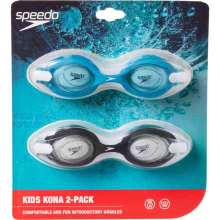 Speedo Kona Swim Goggles - 2-Pack (For Boys and Girls) in Multi
