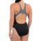 6375U_2 Speedo Quark Splice One-Piece Swimsuit - Pulse Back (For Women)