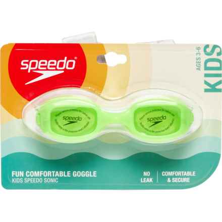 Speedo Sonic Swim Goggles (For Boys and Girls) in Green