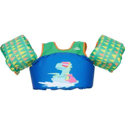 Speedo Splash Jammer Type V PFD Floatie Vest (For Boys and Girls) in Green/Orange