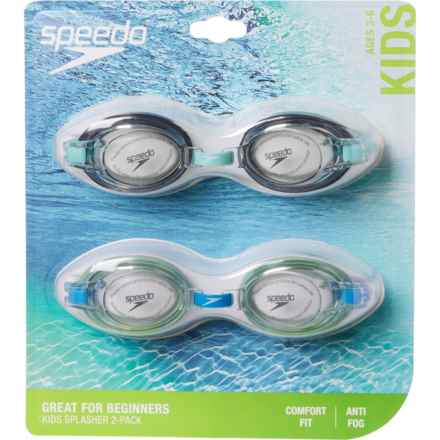 Speedo Splasher Swim Goggles - 2-Pack (For Boys and Girls) in Multi