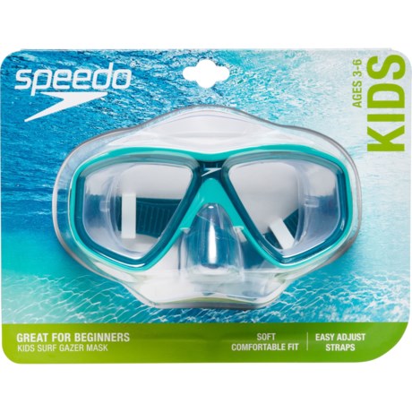 Speedo Surf Gazer Swim Mask (For Boys and Girls) in Clear/Blue