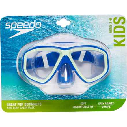 Speedo Surf Gazer Swim Mask (For Boys and Girls) in Green/Clear
