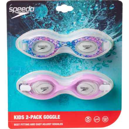 Speedo Swim Goggles - 2-Pack (For Boys and Girls) in Multi